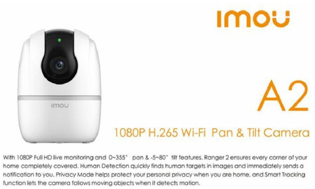 Camera IP WIFI IMOU RANGER A2 Full HD 1080P, phiên bản 2022 - Hàng Chính Hãng