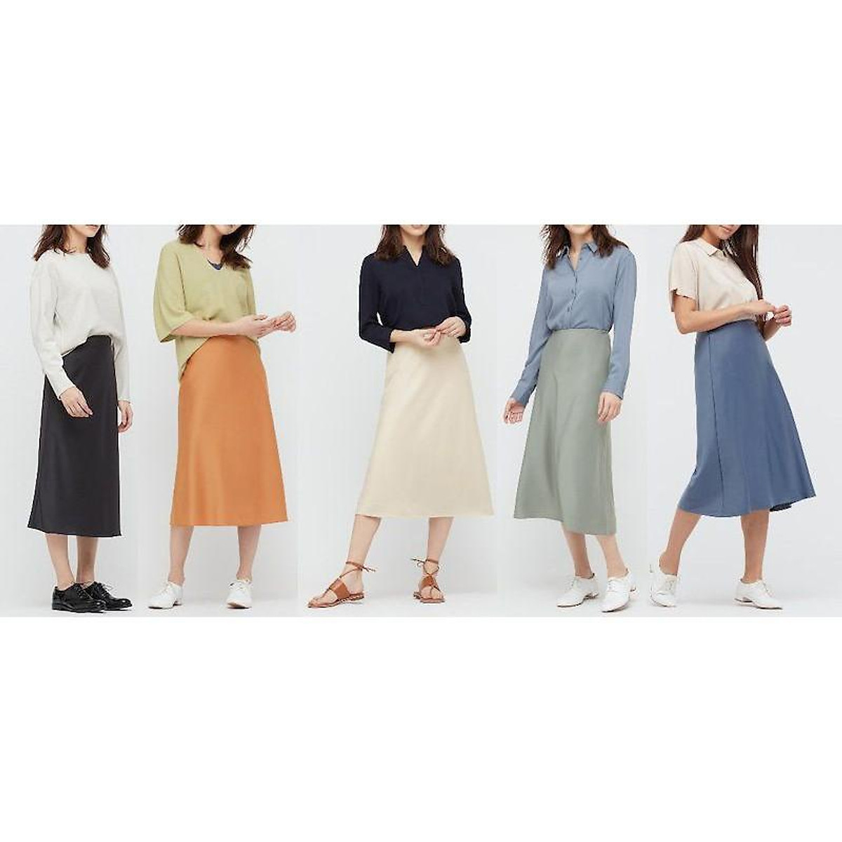 Chân Váy Chữ A Công Sở Satin Sang Trọng Quyến Rũ  Vintage 4 life