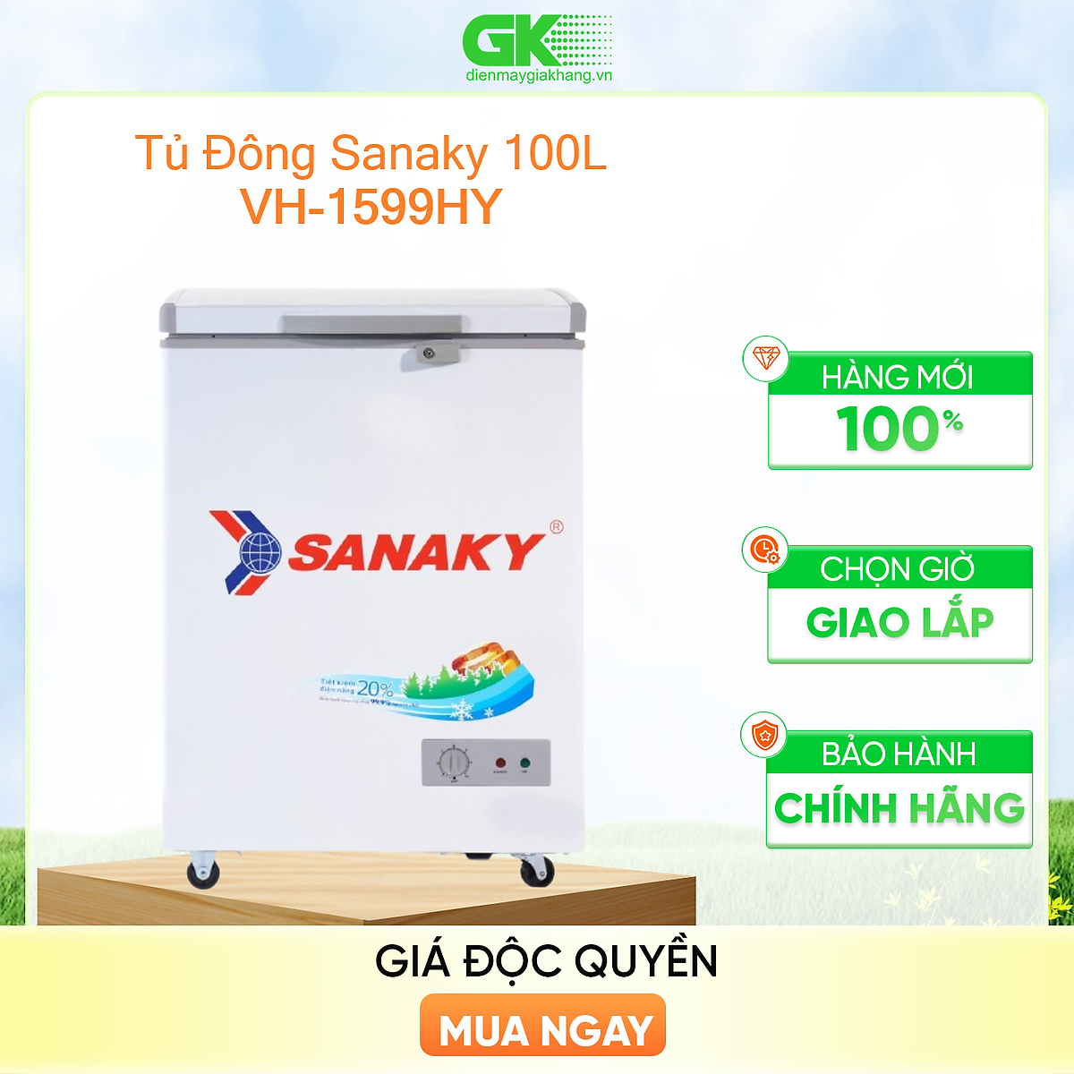 Tủ Đông SANAKY 1 Ngăn VH-1599HY - Hàng Chính Hãng