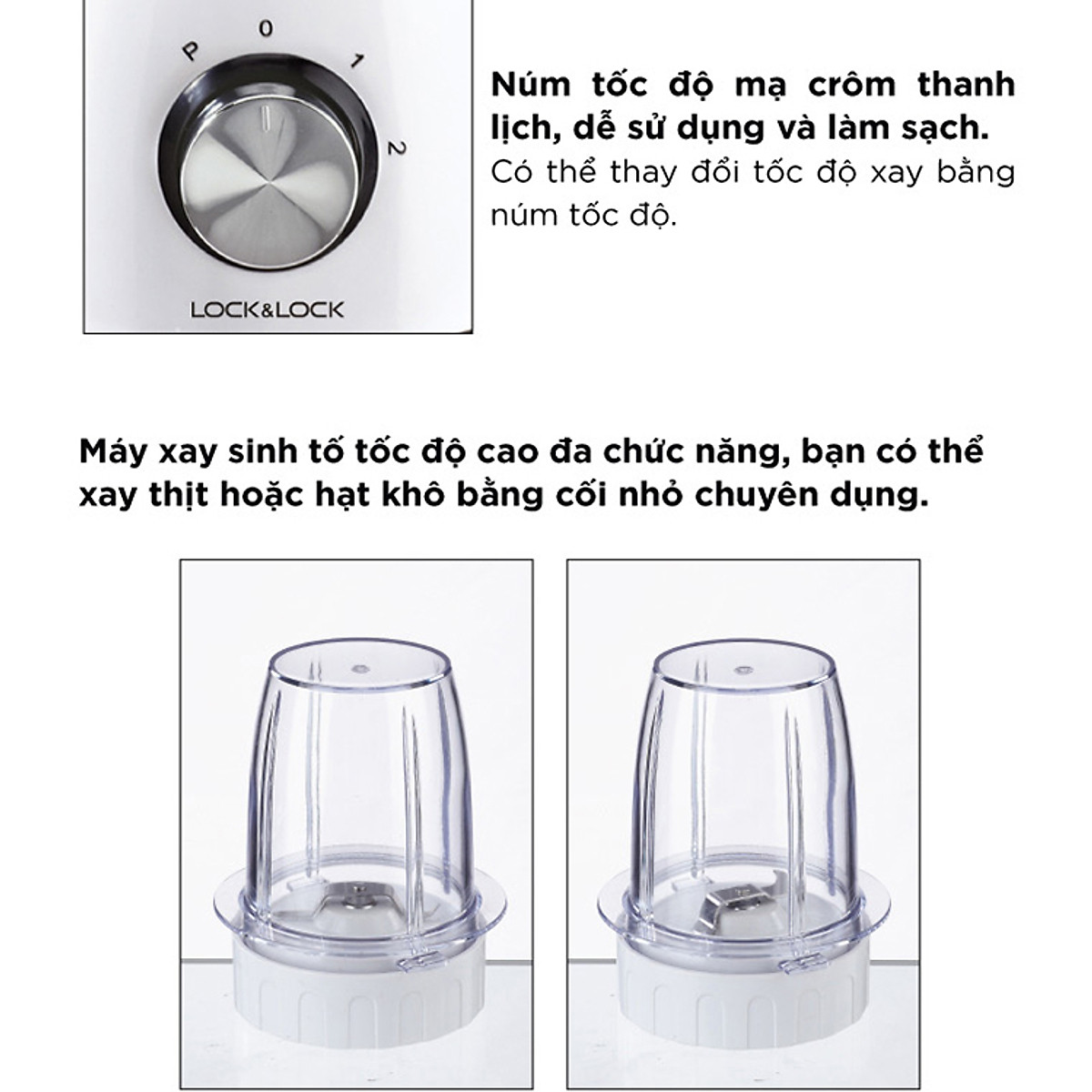 Máy Xay Sinh Tố Lock&Lock EJM462 (350W - 1.2 Lít) - Hàng Chính Hãng