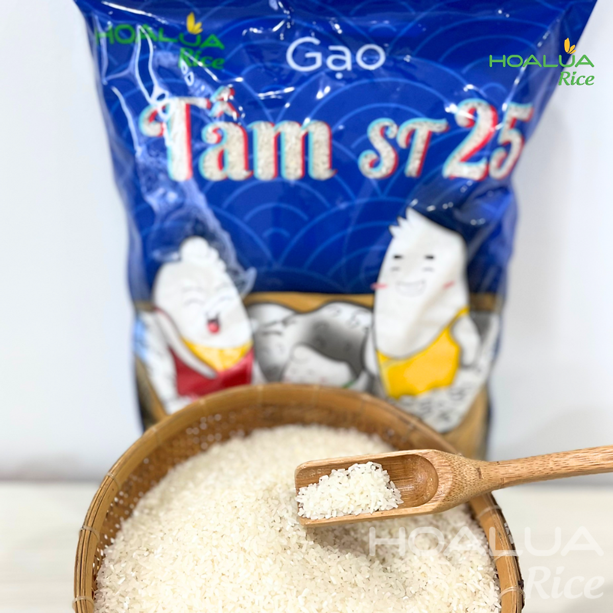 Gạo Tấm ST25 Hoa Lúa túi 2kg - Dẻo mềm, thơm ngon