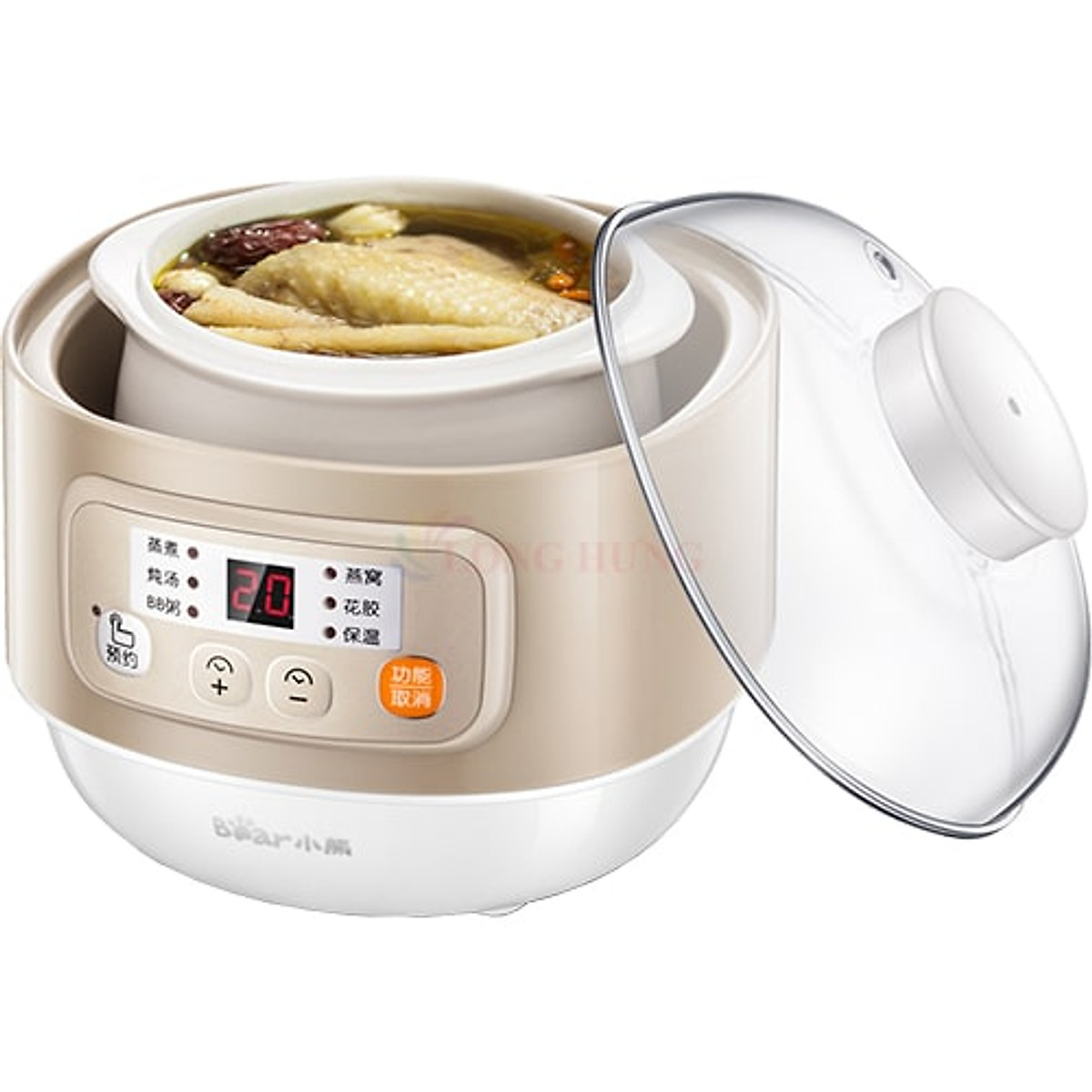 Nồi nấu chậm Bear 0.8 lít DDZ-A08D1 - Hàng chính hãng