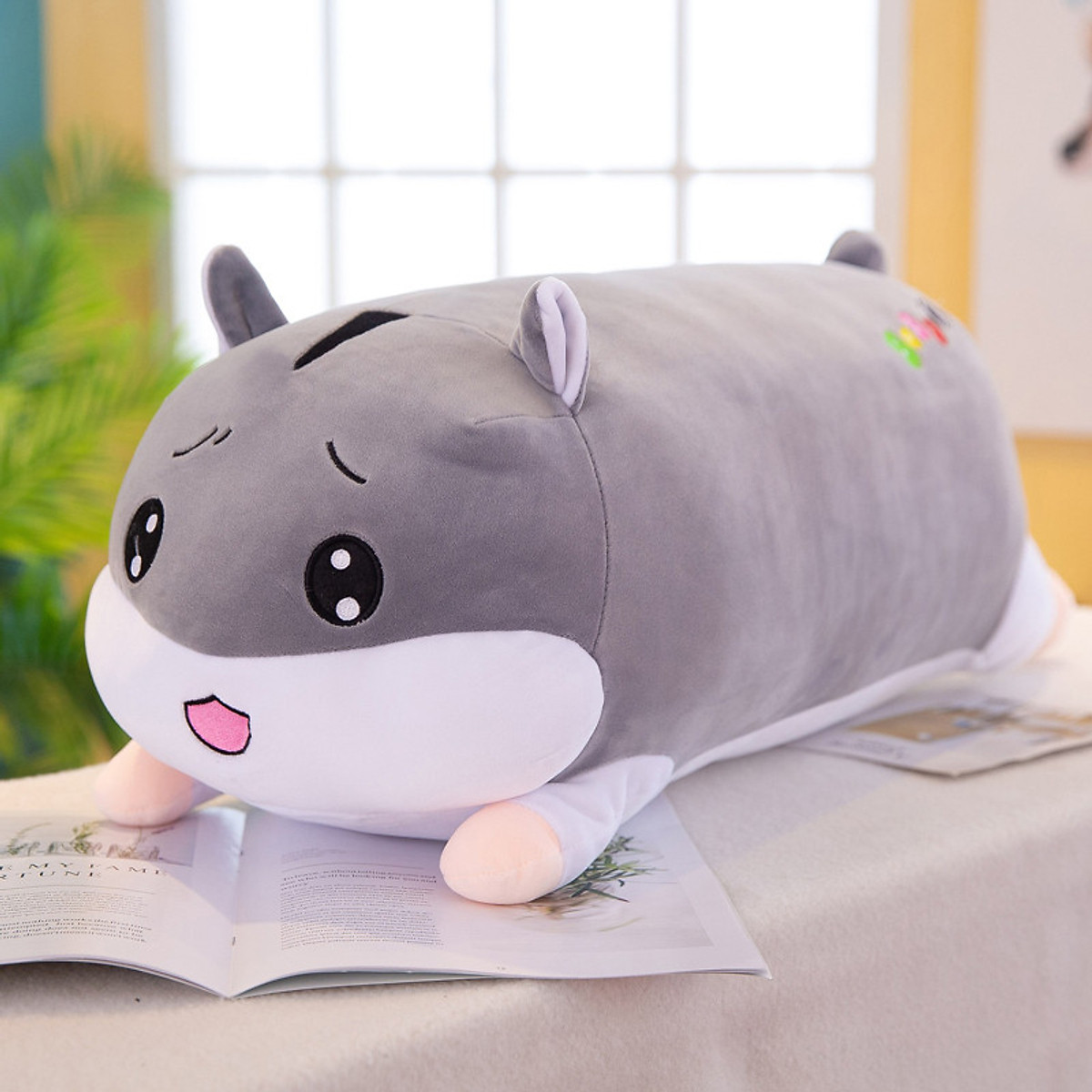Mua Gối ôm gấu bông hình chuột cute siêu mềm size bự 45cm màu xám ...