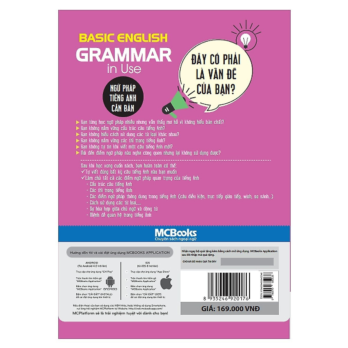 NGỮ PHÁP TIẾNG ANH CĂN BẢN 2 MÀU NHƯ 4 MÀU (CHI BI MỚI) ( TẶNG Kèm Sổ Tay Lưu Trữ Từ Vựng Siêu To Khổng Lồ LH )