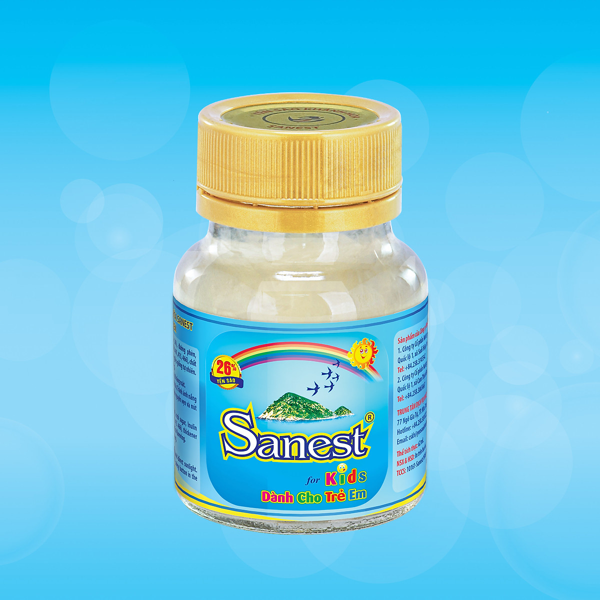 Nước Yến sào Khánh Hòa Sanest Kids đóng lọ 62ml - S161