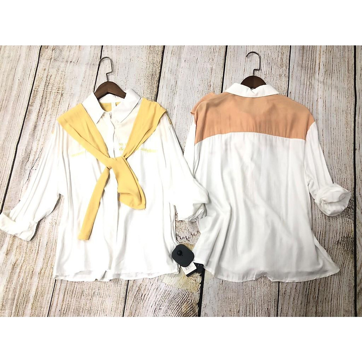 Cắt may áo croptop tay bồng buộc vạt từ áo sơ mi nam