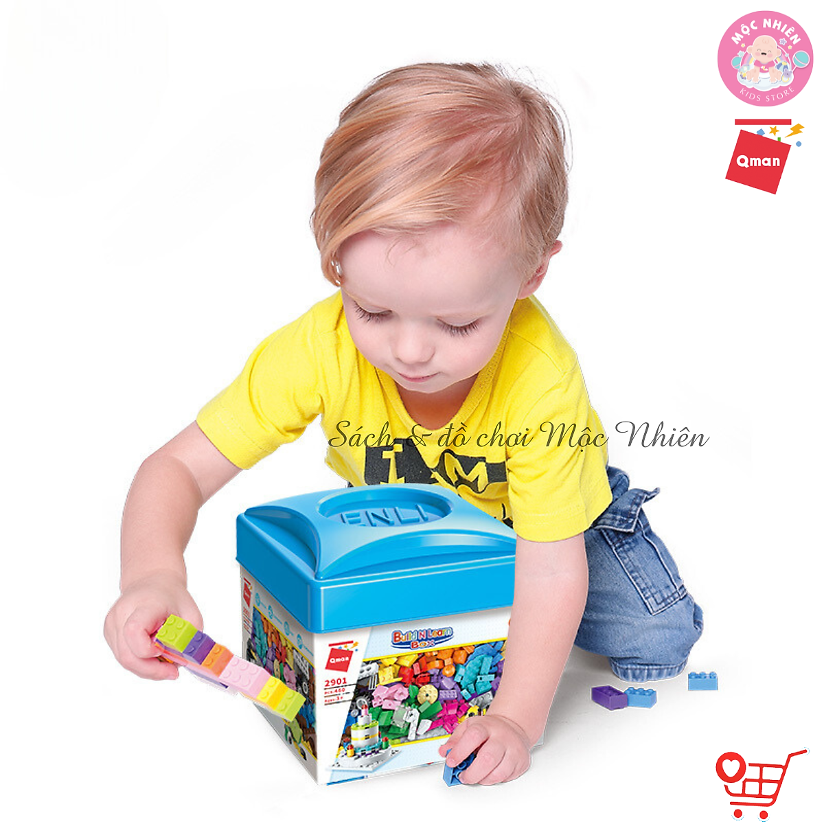 Hộp xếp hình lắp ráp sáng tạo 460 chi tiết Qman 2901