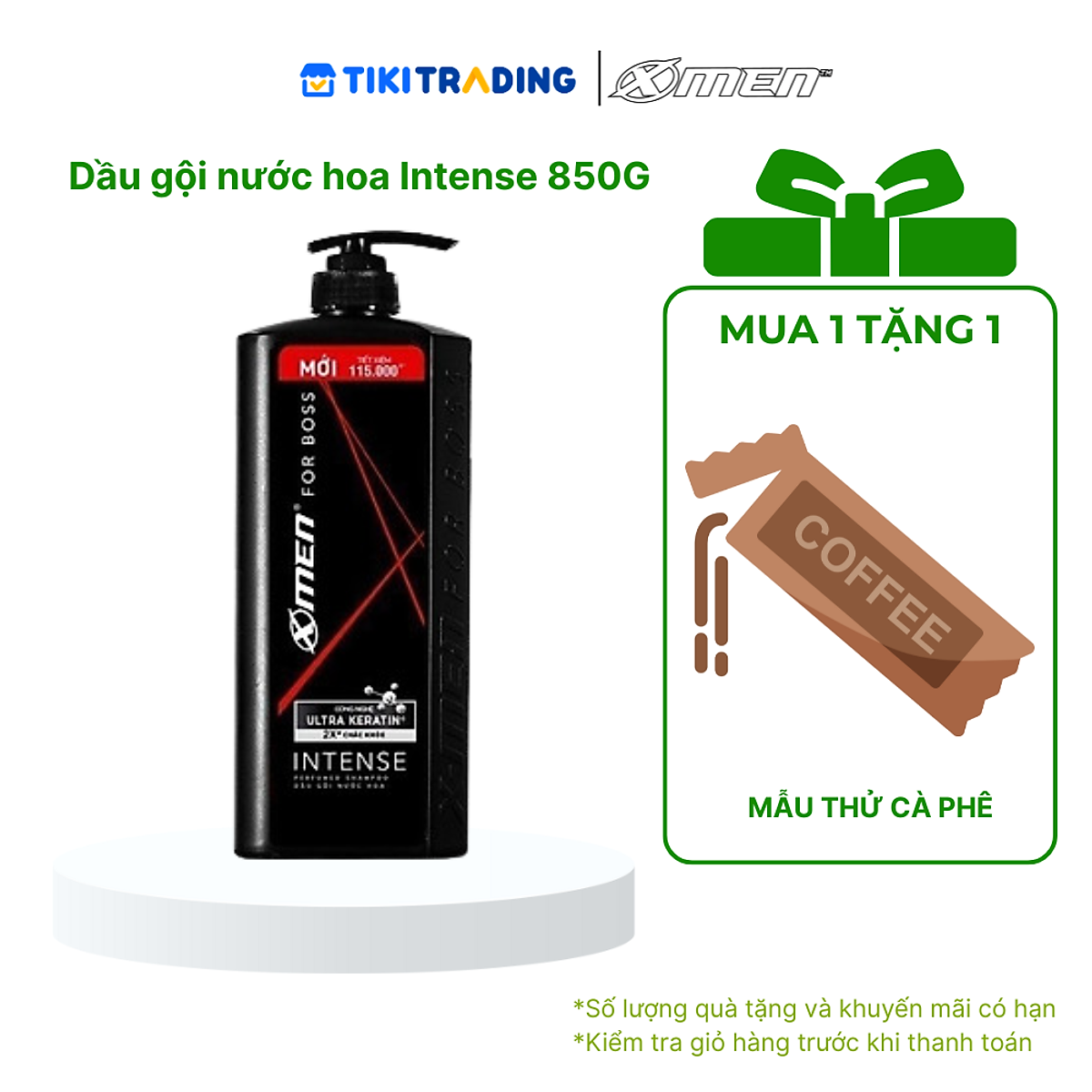 Dầu gội nước hoa X-Men For Boss 850g Intense/Legend - Hương nước hoa châu Âu