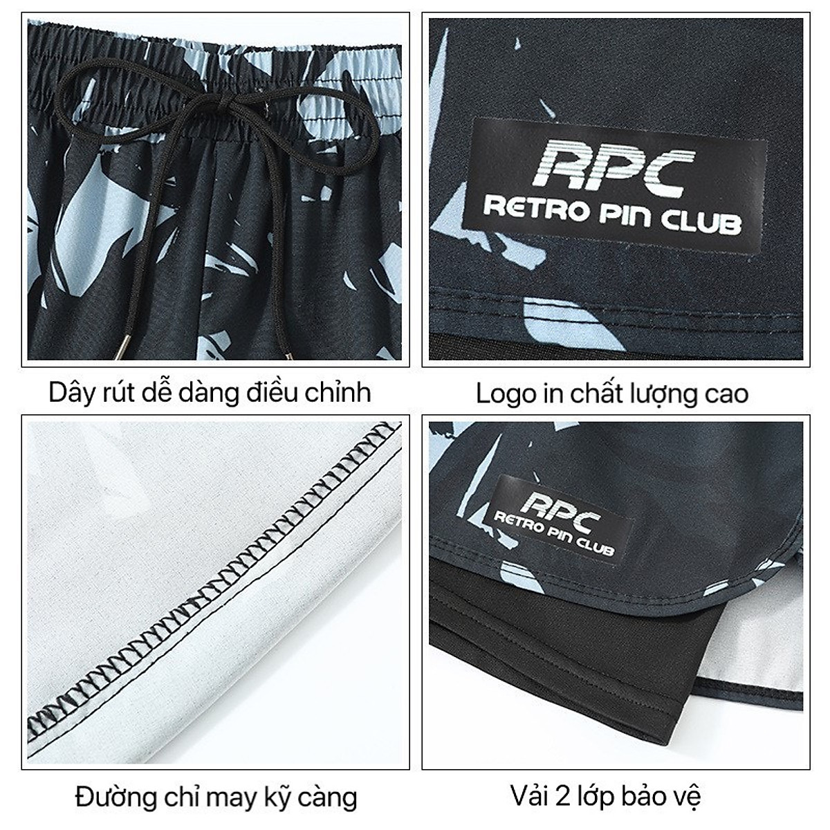 Quần bơi nam 2 lớp cao cấp, quần thể thao nam YUKE-YK12 (Hàng Chính Hãng)