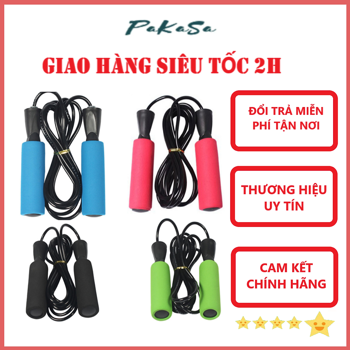 Dụng Cụ Nhảy Dây Tập Thể Dục Chất Liệu PVC 2m7 Tùy Ý Điều Chỉnh Kích