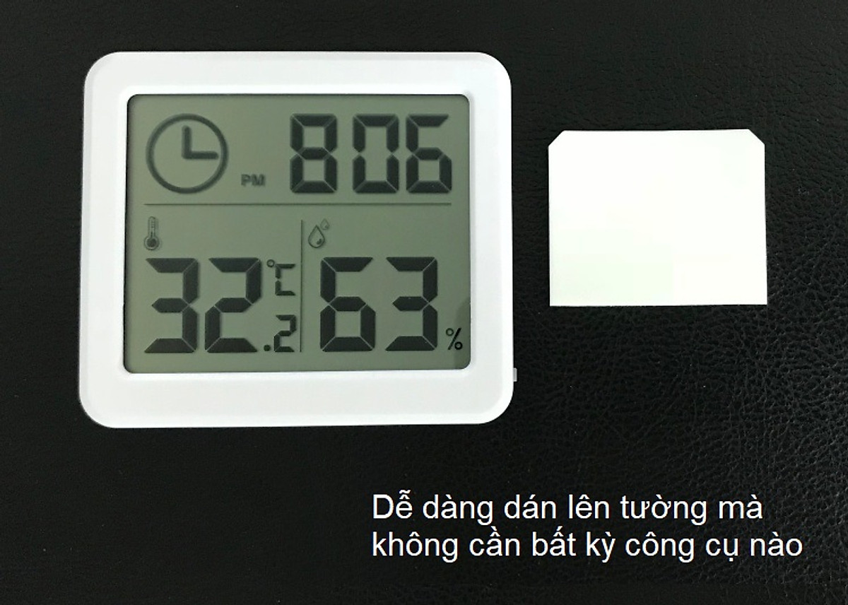 Đồng hồ đo nhiệt độ, độ ẩm mini Siêu Mỏng PDWDJ01 Máy đo nhiệt độ