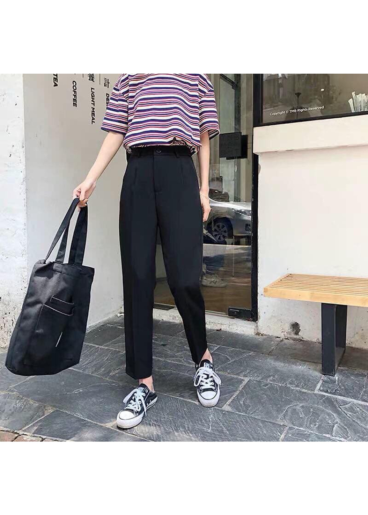 Quần vải baggy học sinh chất vải tuyết mưa
