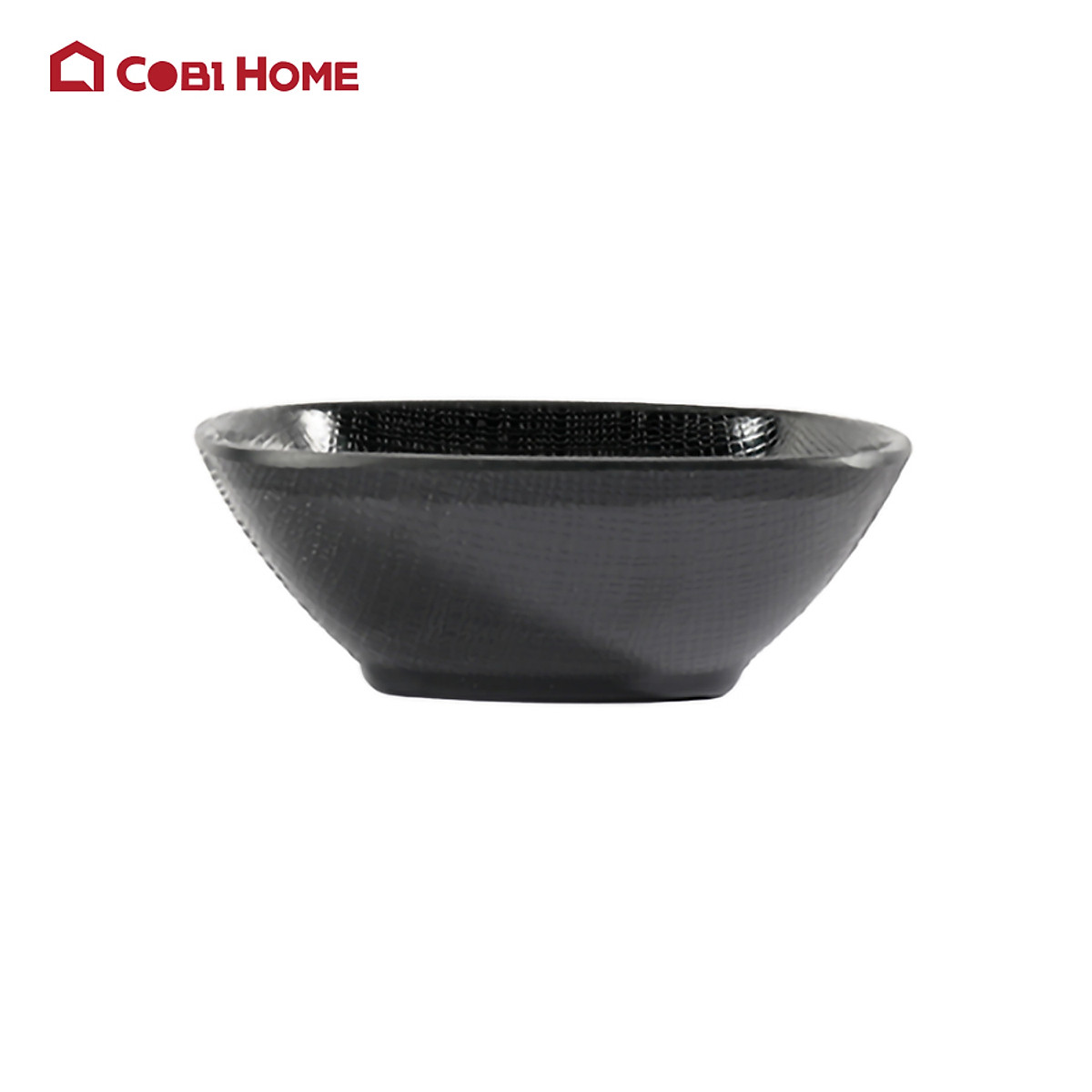 chén vuông 14.5cm melamine màu đen nhám cao cấp - Tô, chén, dĩa