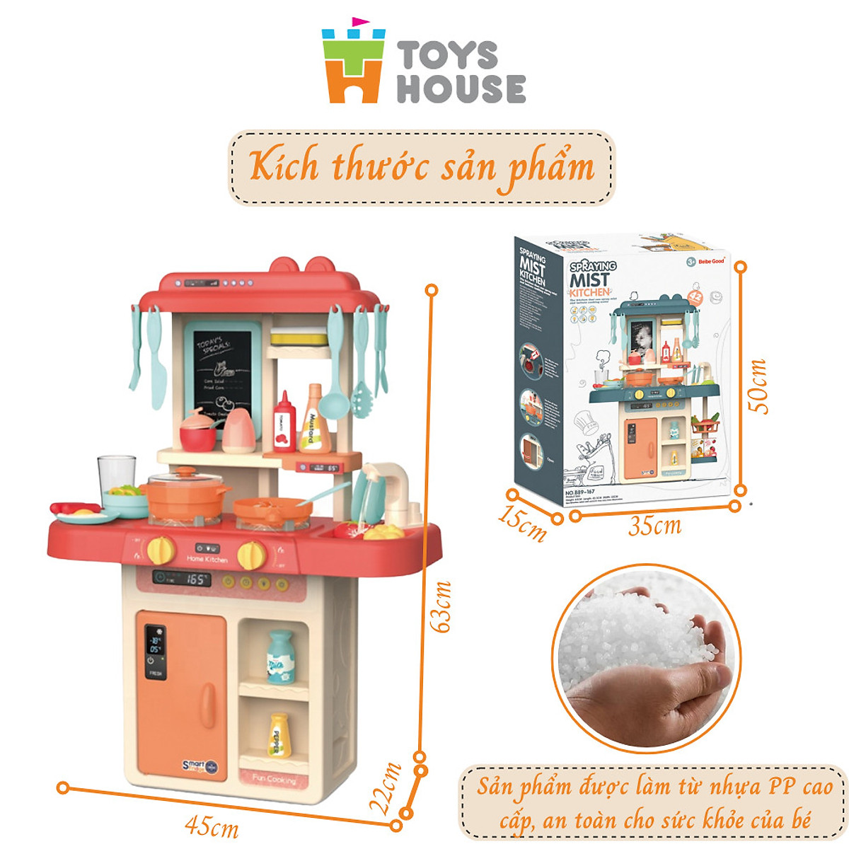 Đồ chơi nấu ăn cho bé/ bộ nhà bếp nấu nướng có vòi nước và bảng vẽ Toyshouse 889-169: đồ chơi hướng nghiệp cho bé