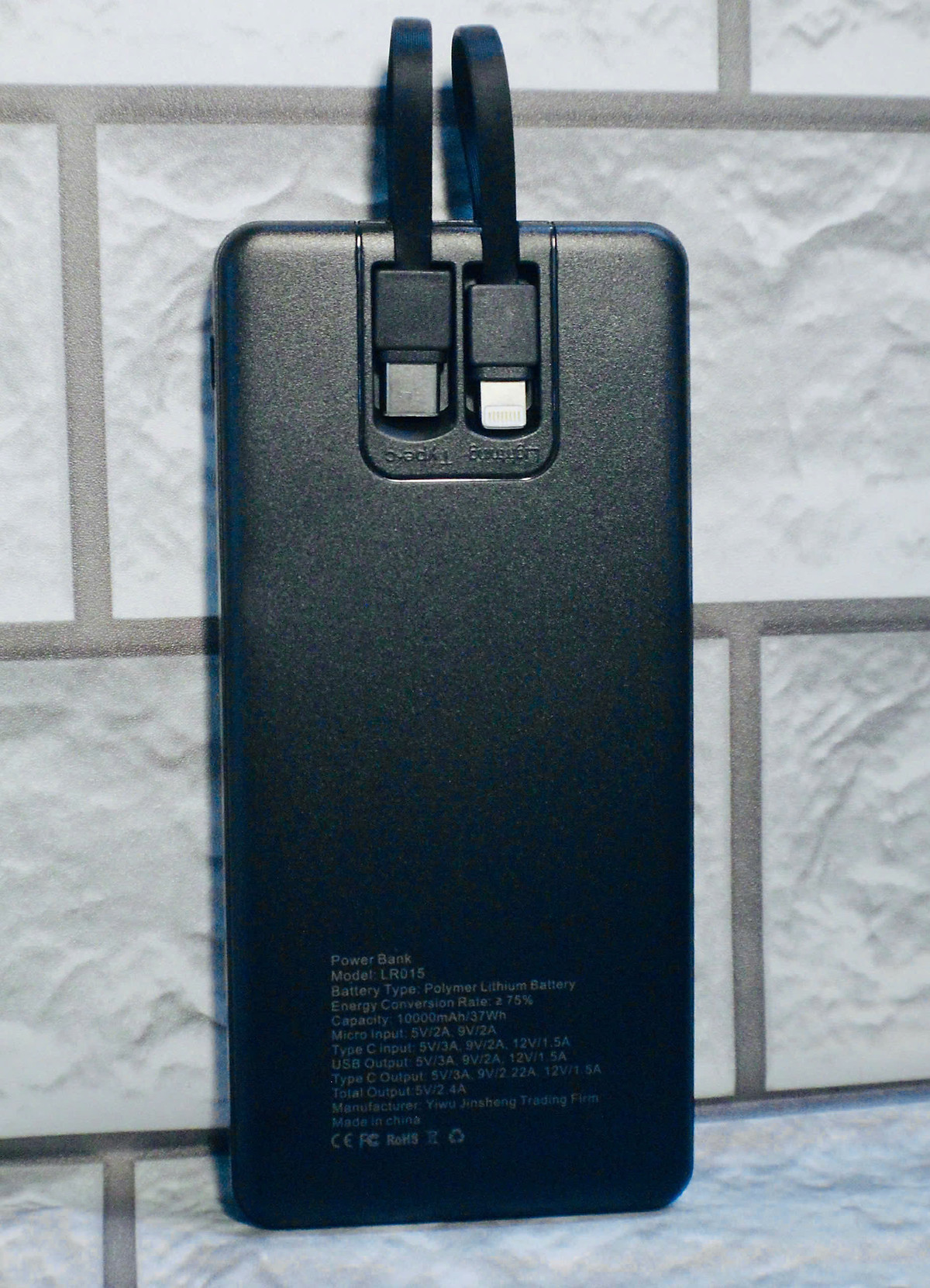 Pin Sạc Dự Phòng Chuẩn 10000mAh Hãng LINRUI LR015 Tích Hợp Cáp Sạc, Hỗ Trợ Sạc Nhanh 66W - Hàng Chính Hãng