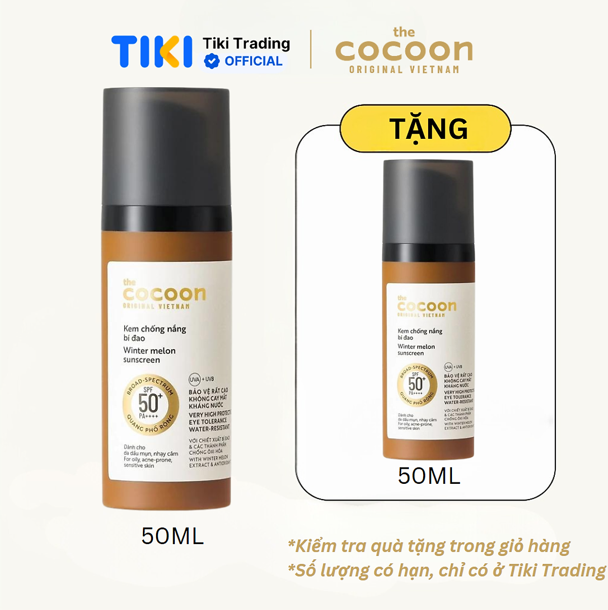 Kem chống nắng bí đao Cocoon 50ml