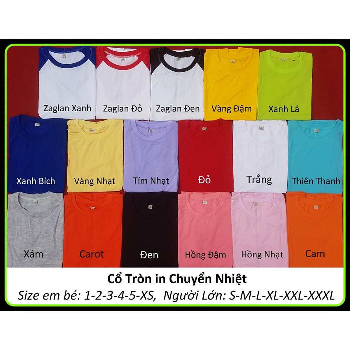 Áo thun in chuyển nhiệt lên hình sắc nét, may kỹ phom chuẩn tại SÓC SƠN