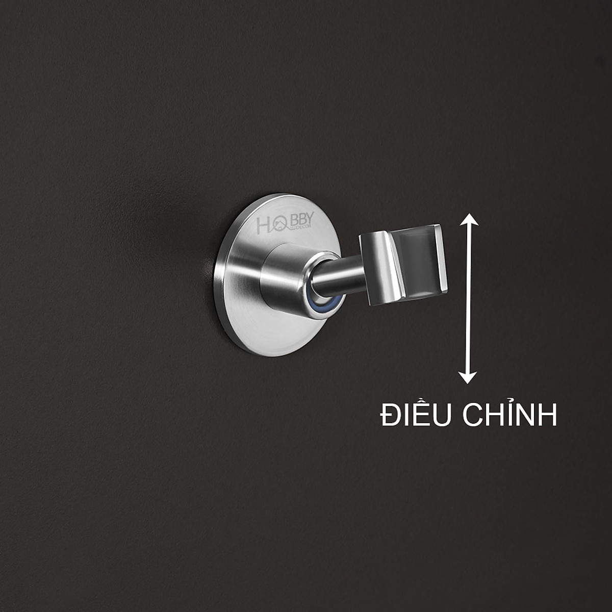 Giá giữ vòi sen inox 304 dán tường Hobby home decor GVSI có keo dán