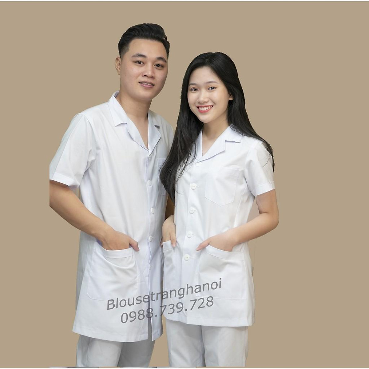 Mua Áo Điều Dưỡng Nam, Nữ - Áo Blouse - Đồng Phục Bệnh Viện- Blouse Trắng  Hà Nội - Áo Nữ Cộc Tay,S Tại Đồng Phục Mai Hương | Tiki