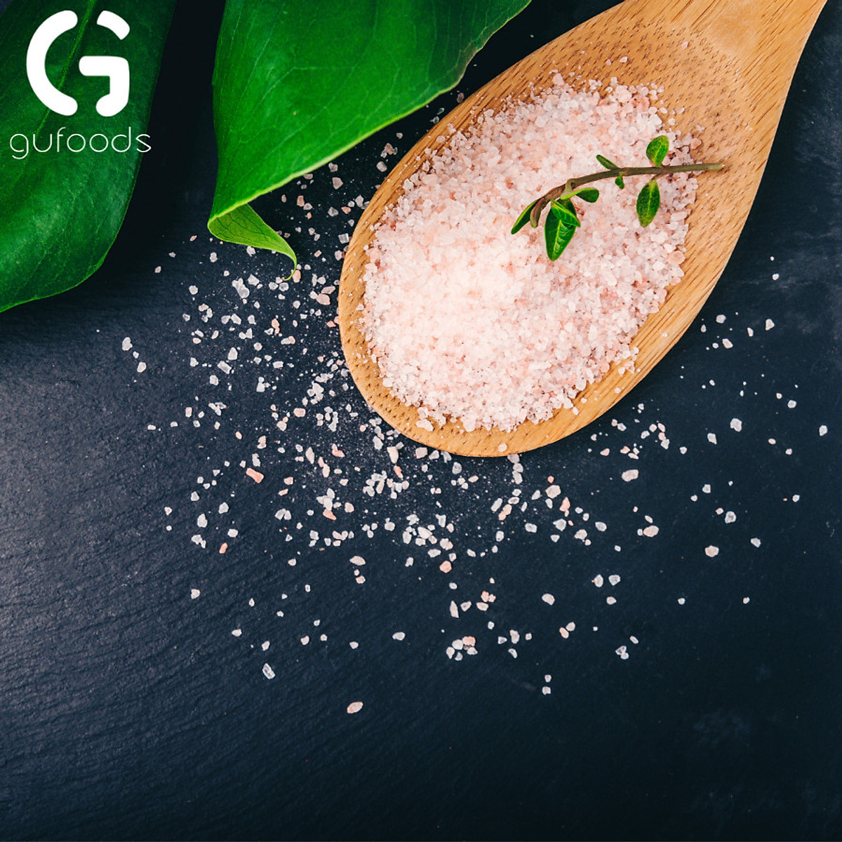 Muối hồng Himalaya GUfoods (dạng hạt mịn) - Tự nhiên, Giàu khoáng chất vi lượng, Không phụ gia, Không tinh chế