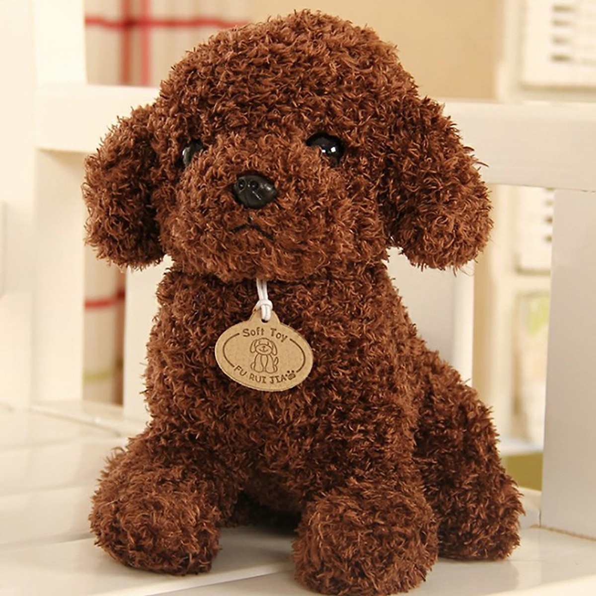 Gấu bông Chó Poodle lông xù nhồi bông cao cấp - Thú bông