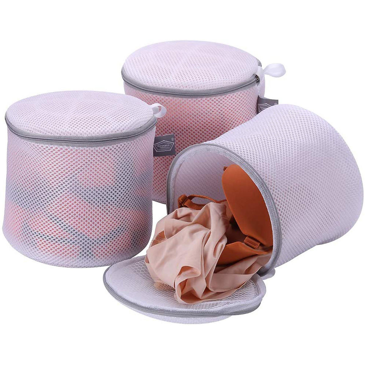 Combo 2 túi lưới giặt đồ 2 lớp Polyester dạng lưới mịn giặt đồ chống biến dạng quần áo cho máy giặt dạng hộp khóa kéo phù hợp giặt đồ nhỏ đồ lót