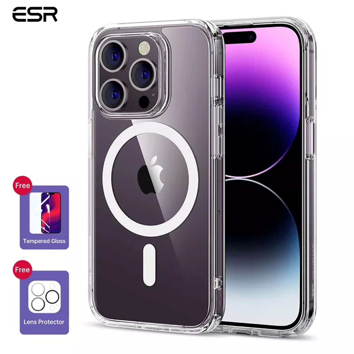Ốp Lưng dành cho iPhone 14 / 14 Plus/ 14 Pro / 14 Pro Max ESR Classic Hybrid Case with HaloLock - Hàng Chính Hãng