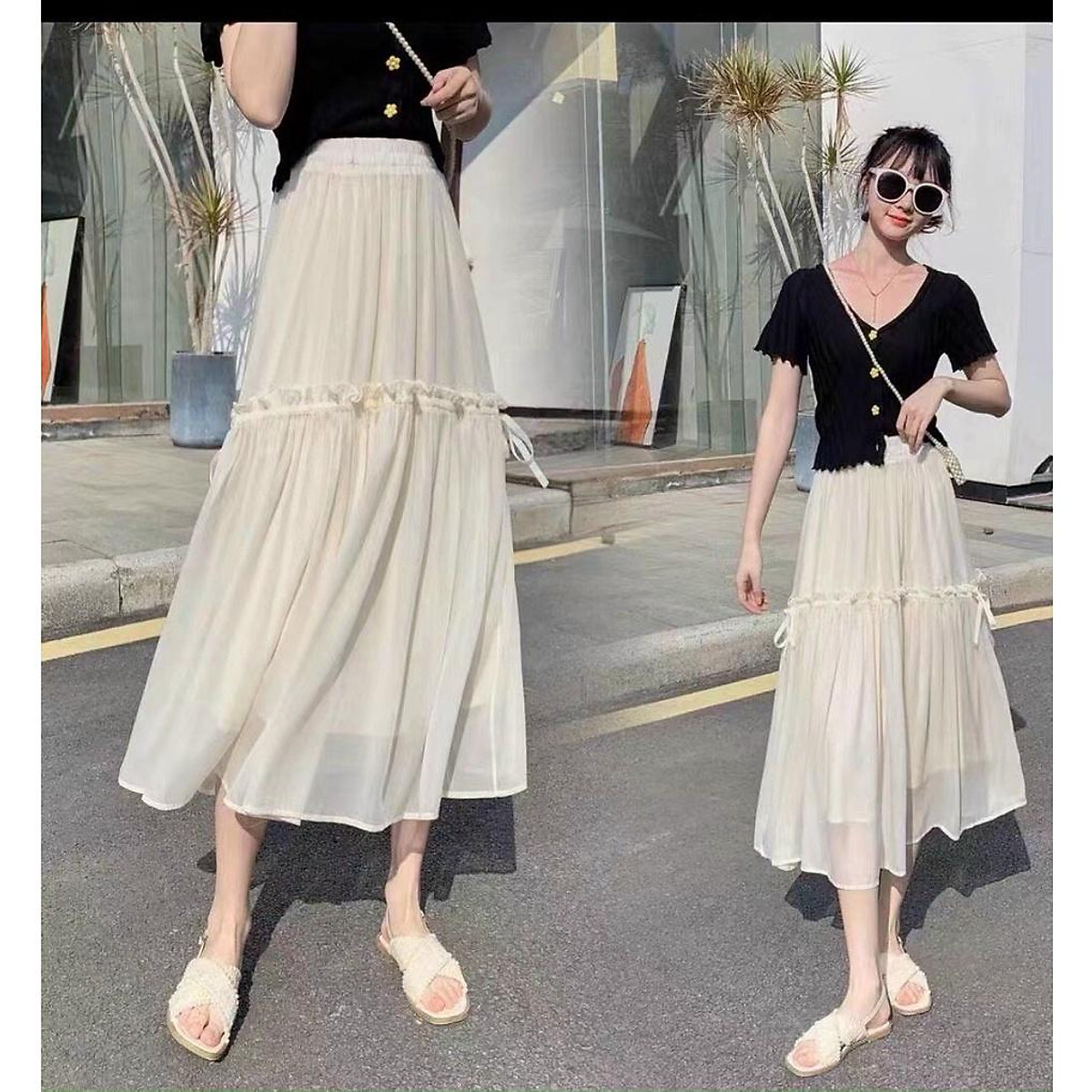 10 cách phối đồ với chân váy maxi denim bắt kịp xu hướng 2023