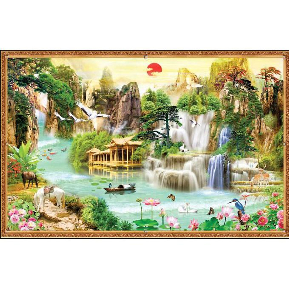 Mua TRANH DÁN TƯỜNG-GIẤY DÁN TƯỜNG 3D TP PHONG CẢNH SƠN THỦY HỮU TÌNH -  PPC,80X120CM tại XƯỞNG TRANH 3D SÀI GÒN