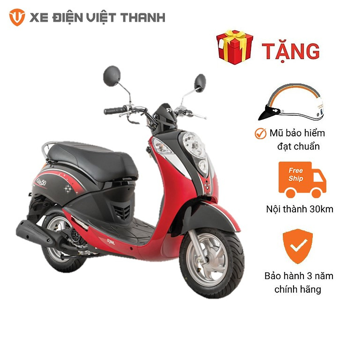 Xe Ga 50cc Elite SYM Đen MờĐỏ Mận  Xe Đạp Điện Xe Máy Điện Thủy Tùng