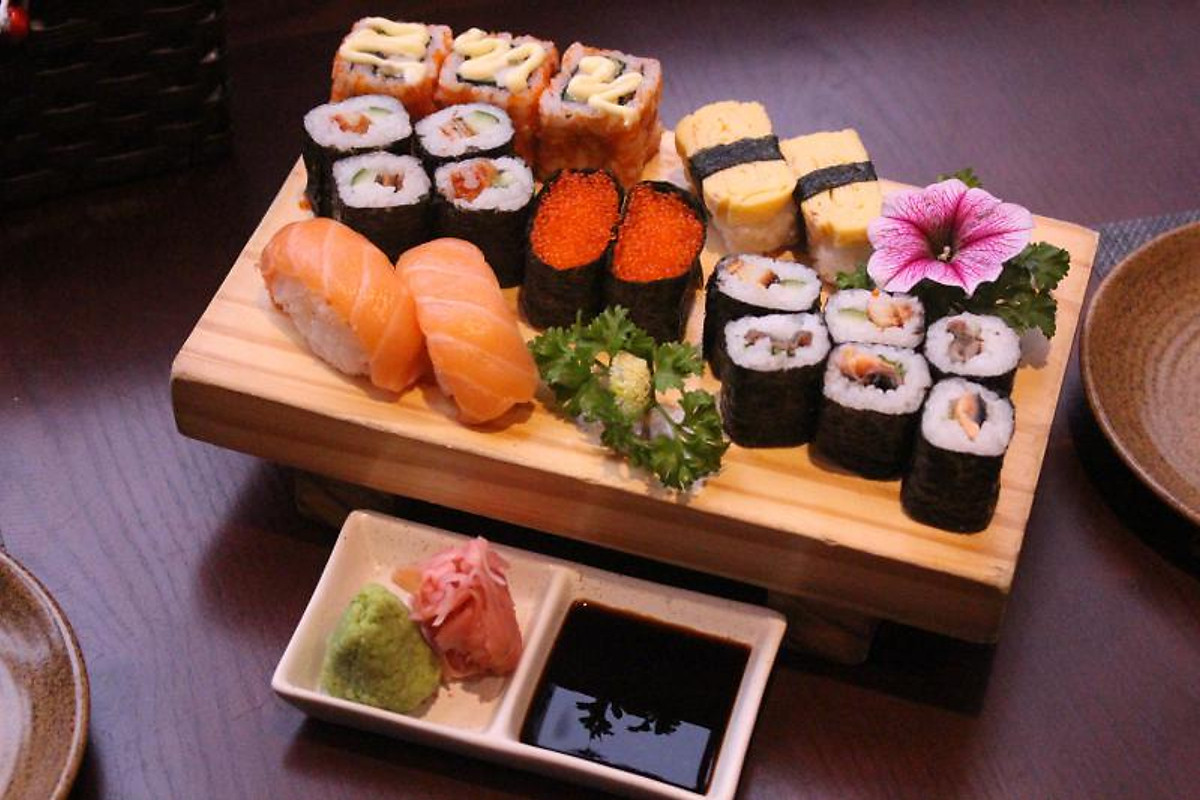 Sushi Sashimi] Thớt gỗ 25x15cm trang trí món ăn Nhật, khay gỗ ...