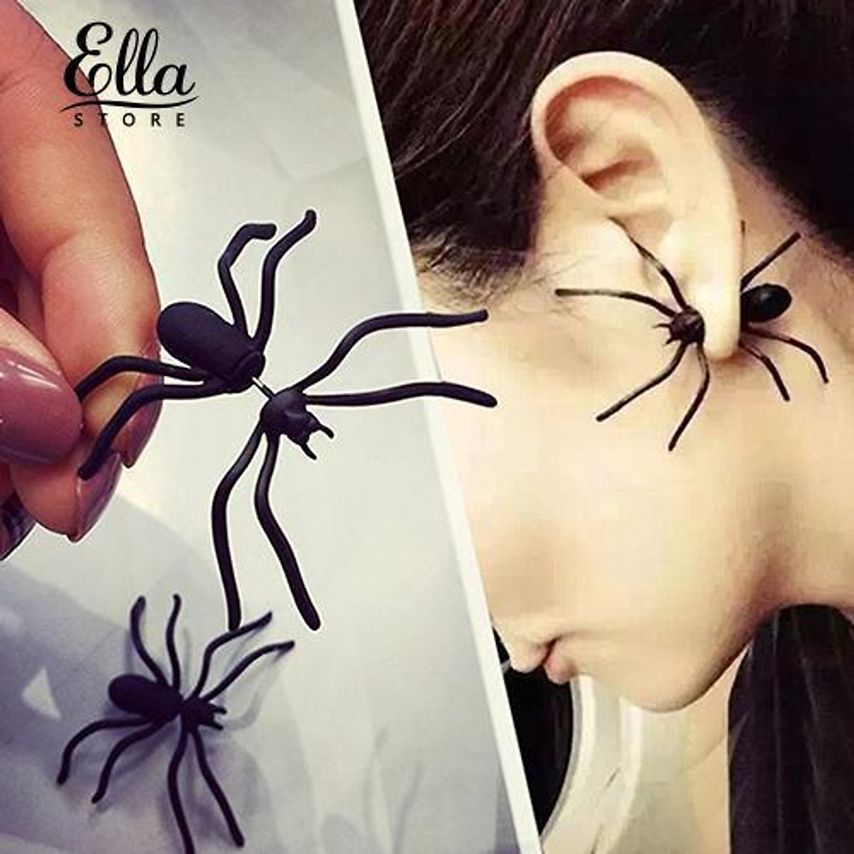 Mua Bông tai thời trang kiểu đinh tán hình con nhện 1 cái cho nam & nữ