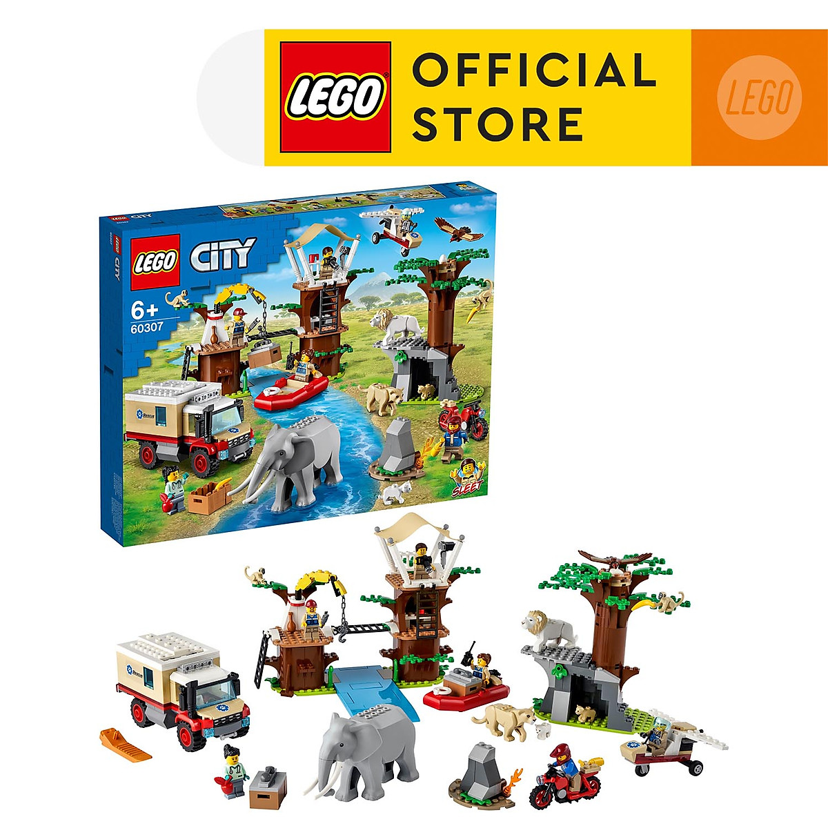 LEGO City 60307 Trại cứu hộ động vật (503 chi tiết) - Lắp ghép ...