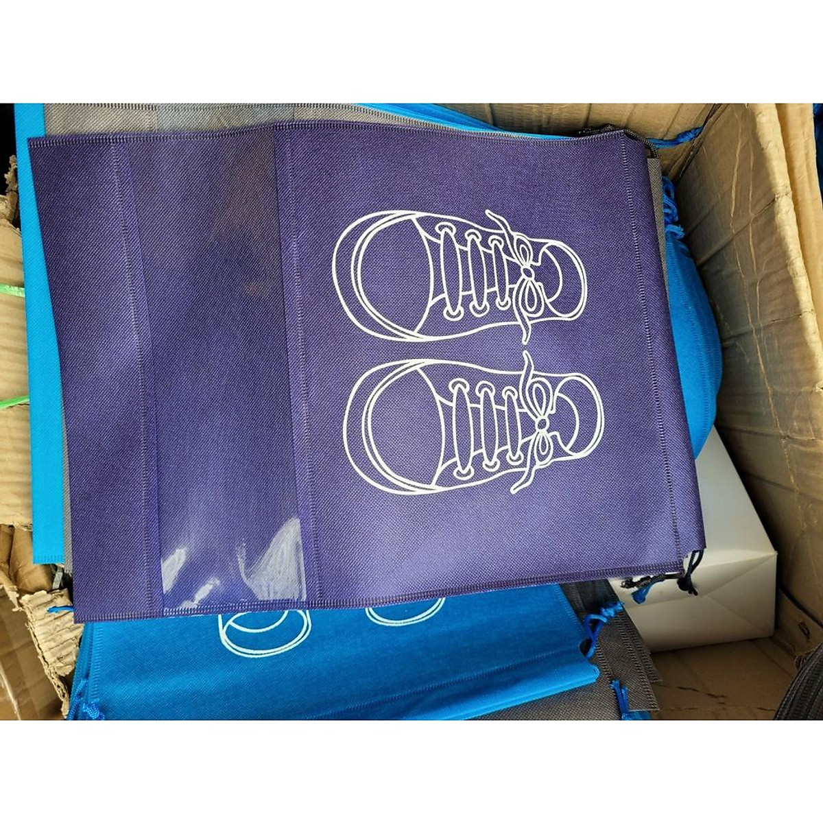 Túi đựng giày dép size to dày dặn có dây rút chống bụi bẩn
