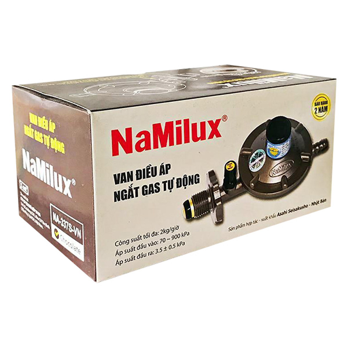 Van ngắt gas tự động Namilux NA-337S - Dùng cho bình gas XÁM SP - Hàng chính hãng