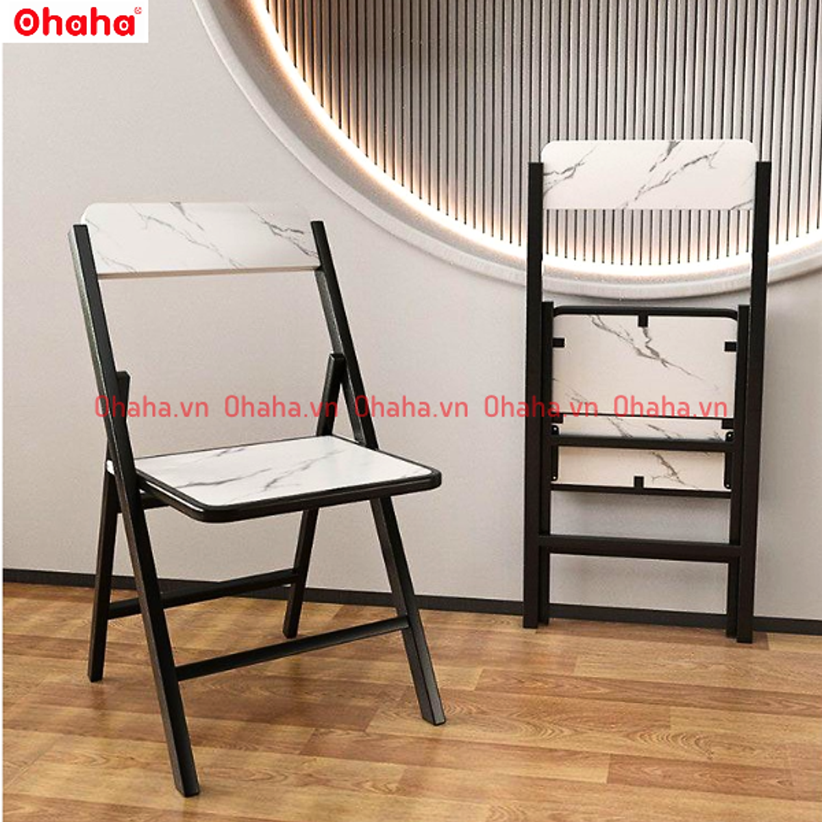 BÀN ĂN GẤP GỌN THÔNG MINH CÓ GHẾ VÀ BÁNH XE OHAHA - BA023