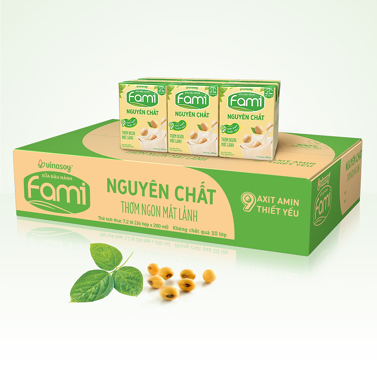 Thùng Sữa đậu nành Fami nguyên chất (200ml x 36 Hộp)