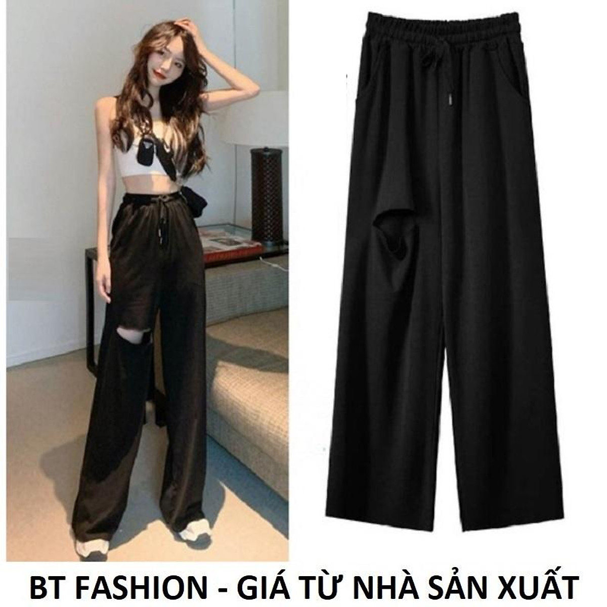 Quần Thể Thao Jogger Nữ Thời Trang Hot BT Fashion (Rách Đùi) + Hình thật, Video