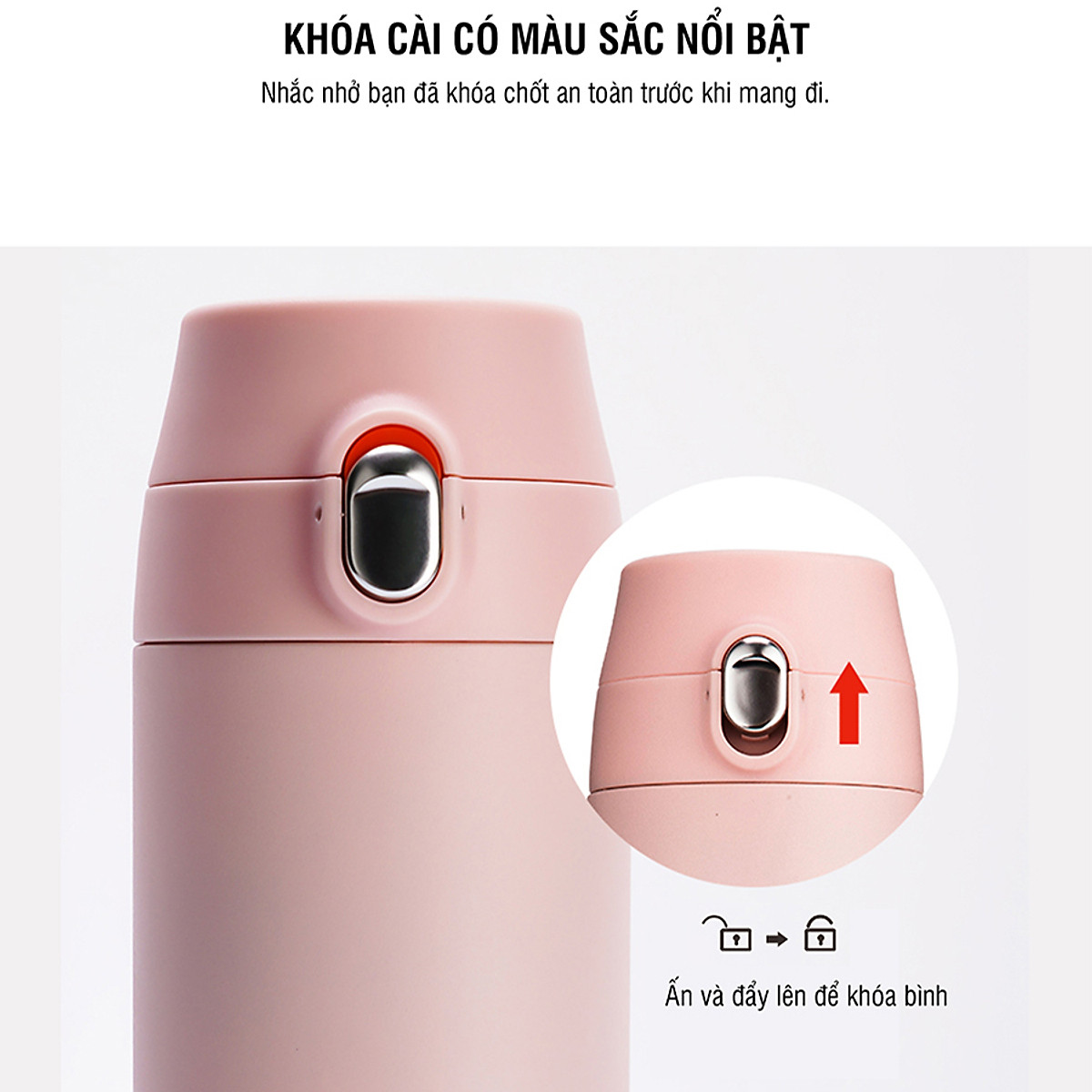 Bình Giữ Nhiệt LocknLock Featherlight One-touch Tumbler LHC3257 500ml