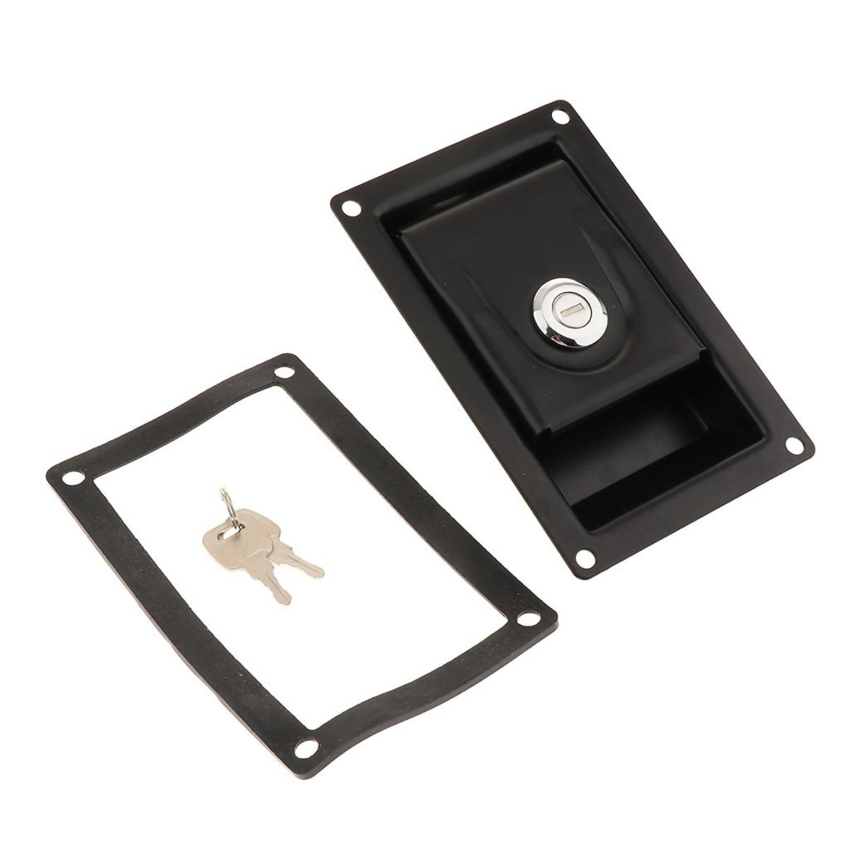 Trailer Entry Door Flat Lock Pull Square Lock With 2 Keys Phụ