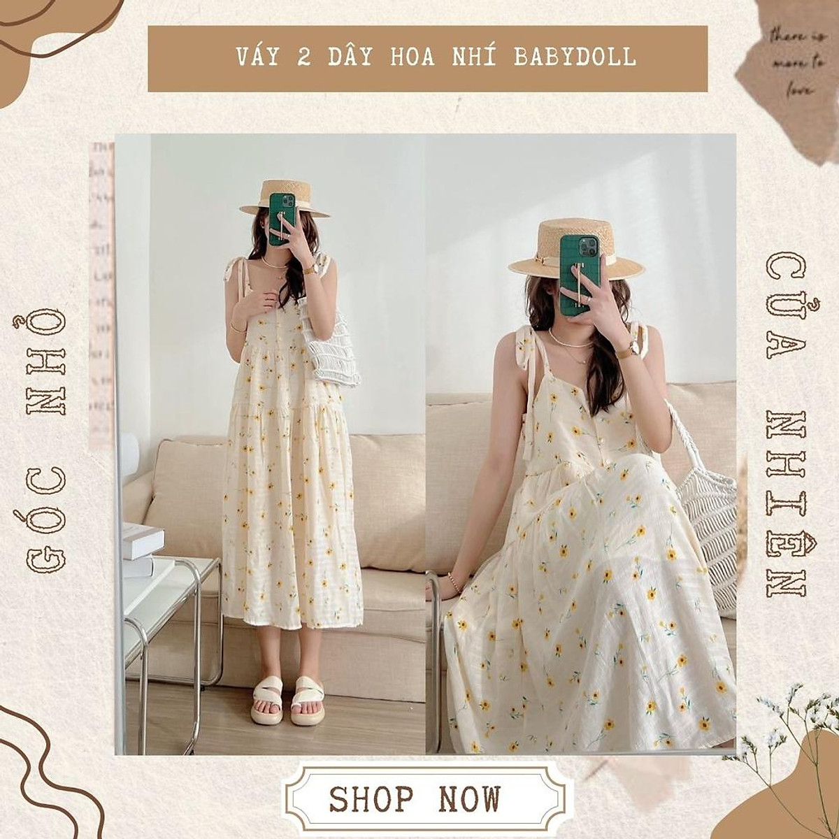 ĐẦM HOA VINTAGE CỔ GIỌT NƯỚC-680-TH AN THỦY