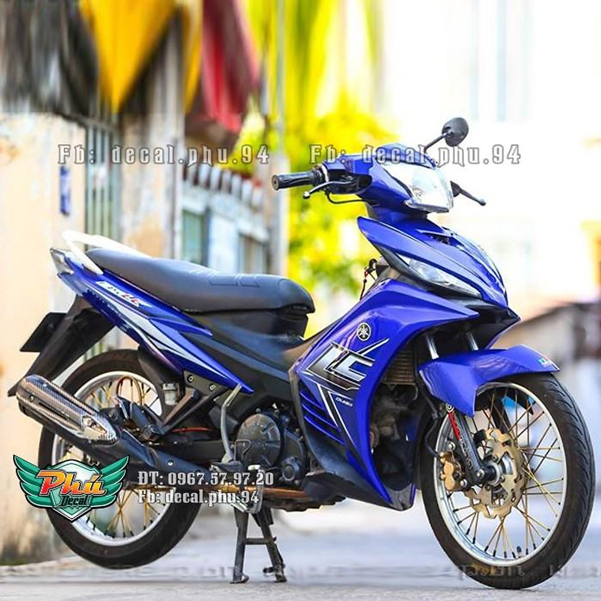 Tem rời Exciter 2011 Đơn giản xe đen mẫu xanh GP Ex 135 đời 2011 đến