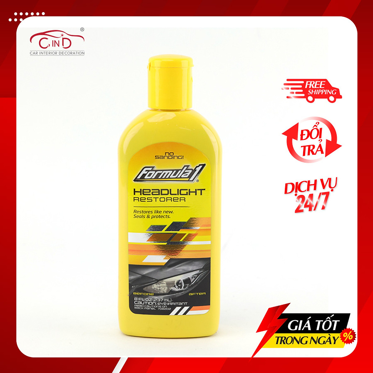 Đánh Bóng Và Phục Hồi Đèn Pha FORMULA 1 615874 237ml