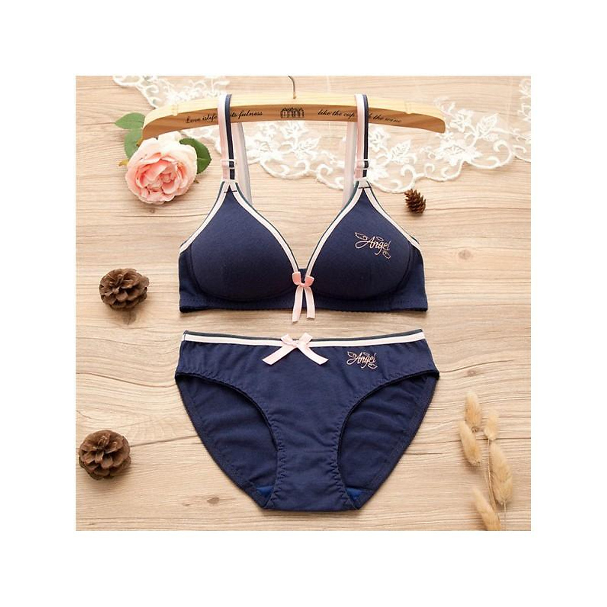 BỘ ĐỒ LÓT ANGEL THUN COTTON KHÔNG GỌNG MÚT CỰC MỎNG