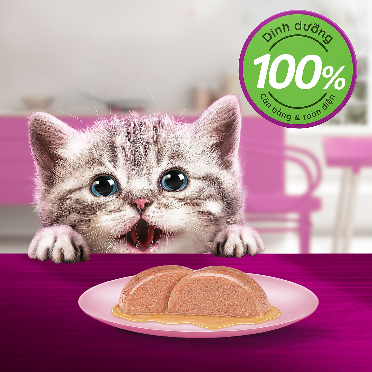 Thức Ăn Cho Mèo Con WHISKAS Junior 2-12 months Vị Cá Thu 80g/Gói