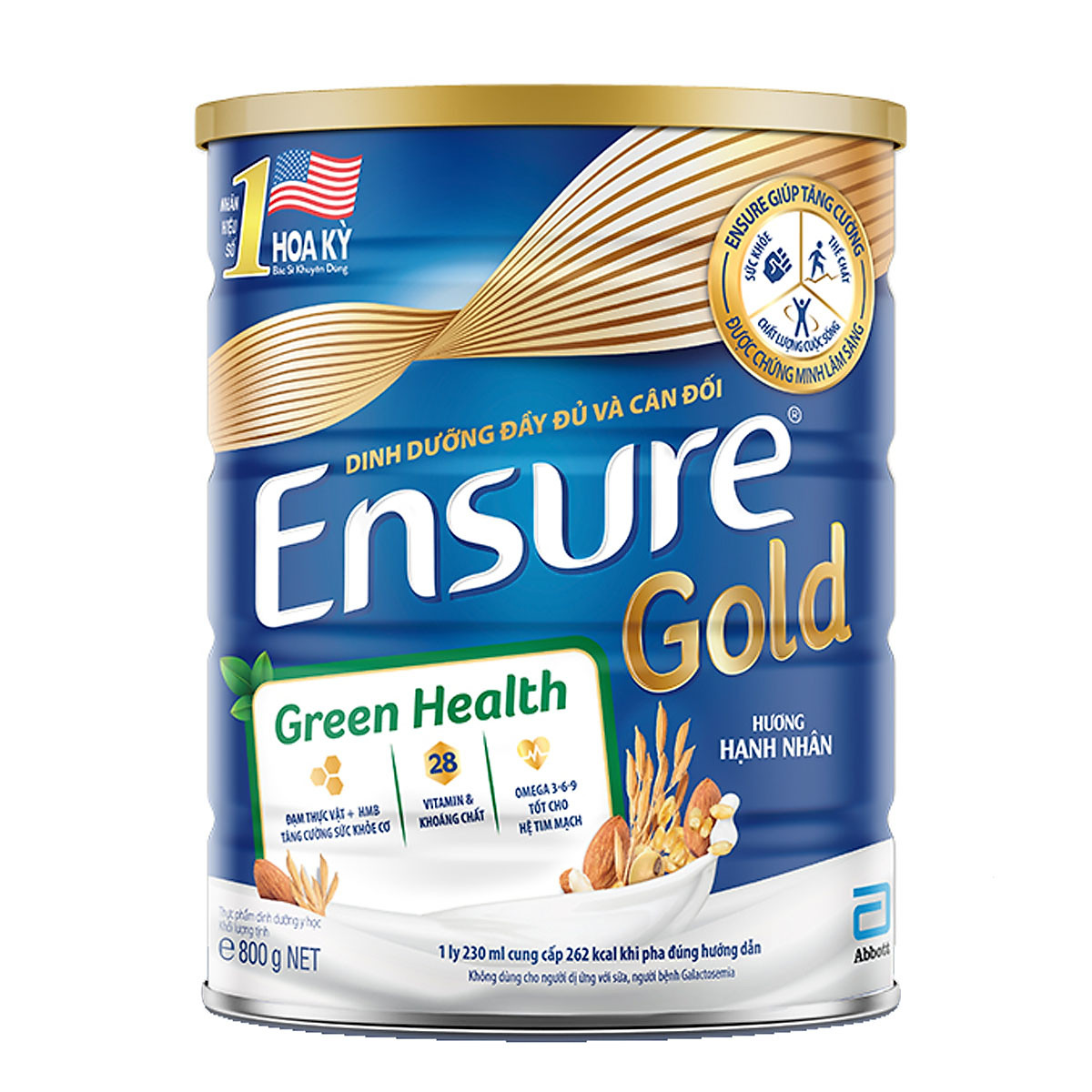 Thực phẩm dinh dưỡng y học Ensure Gold Green Health 800g/850g