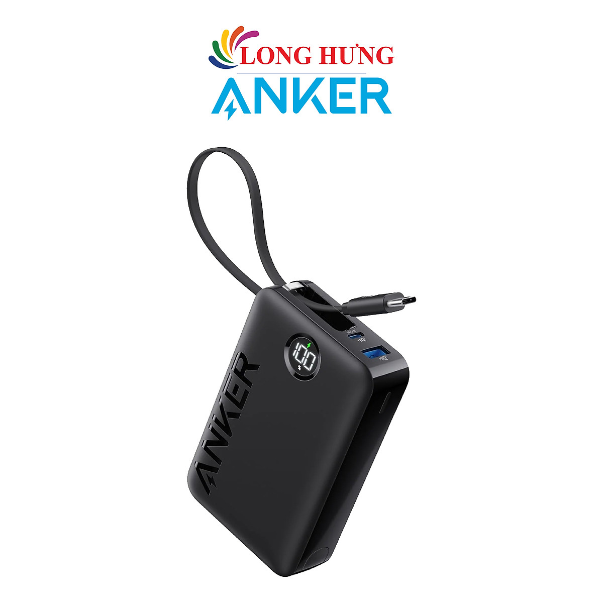 Sạc dự phòng Anker Cable Power Bank 1USB 1Type-C 22.5W 20000 mAh A1647 - Hàng chính hãng