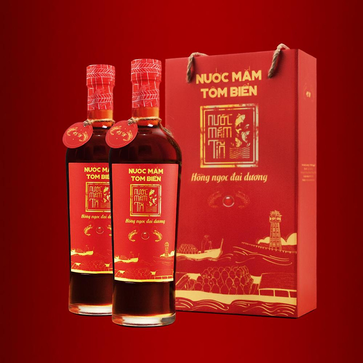 Đặc Sản Phan Thiết - 1 Cặp 2 Chai 500Ml Nước Mắm Tôm Biển 45N