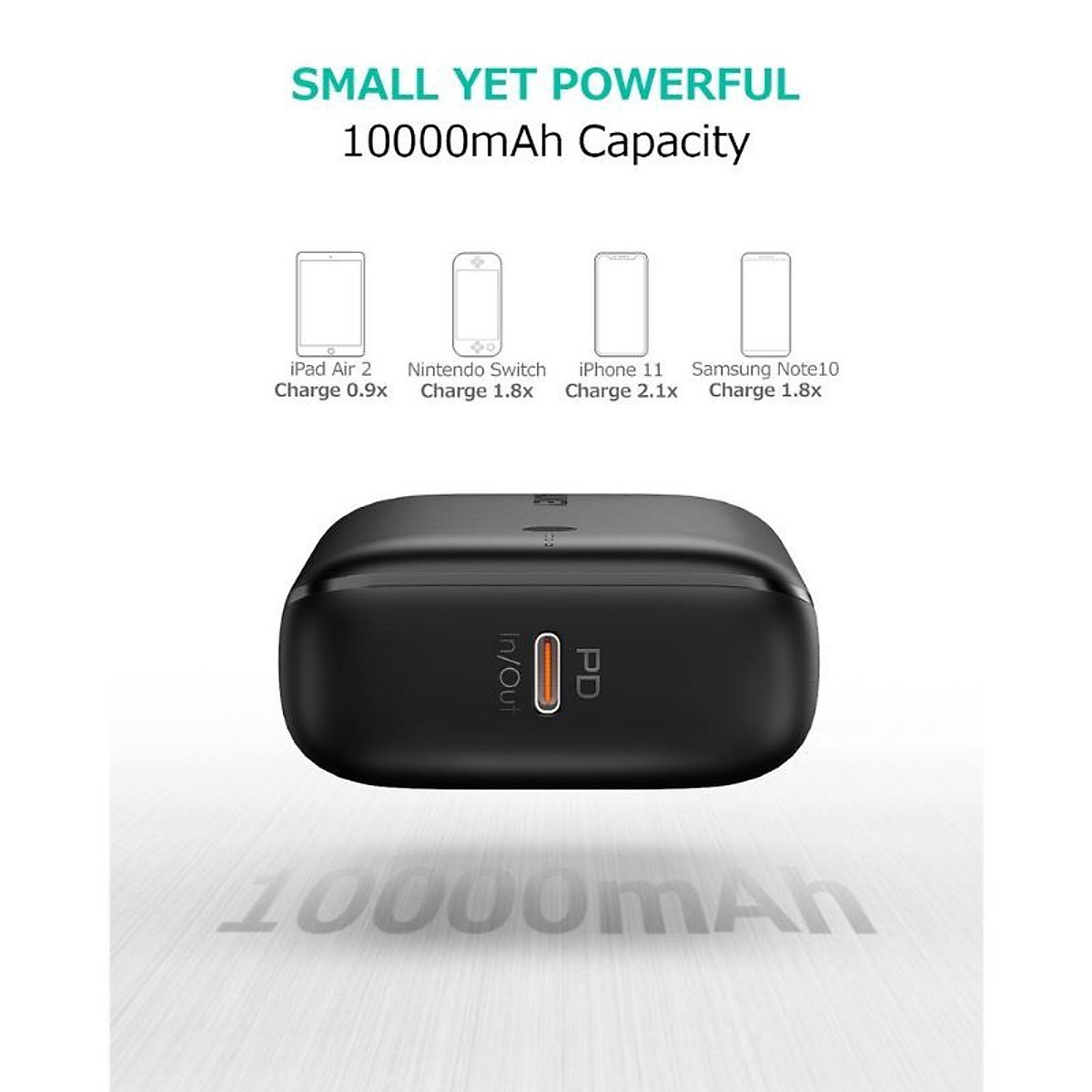 Pin sạc dự phòng Aukey PB-N83S 20W PD 10.000mAh- Hàng chính hãng