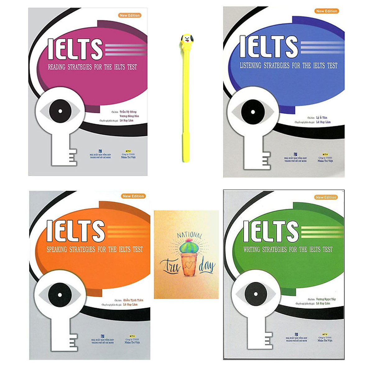 Combo IELTS Strategies For The IELTS Test: Writing, Reading, Listening, Speaking ( Kèm file MP3 ) ( Tặng Kèm Viết + Sổ Tay )